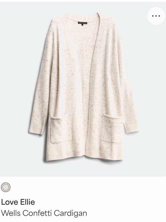 love ellie Sweaters - Love+Lily Cream Speckled Open-Front Pocket Cardigan